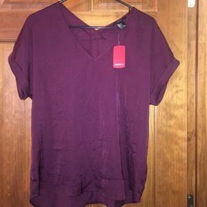 Plum colored v neck
